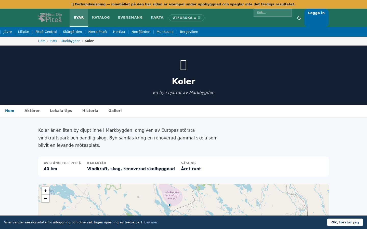Bysidan för Koler i Markbygden